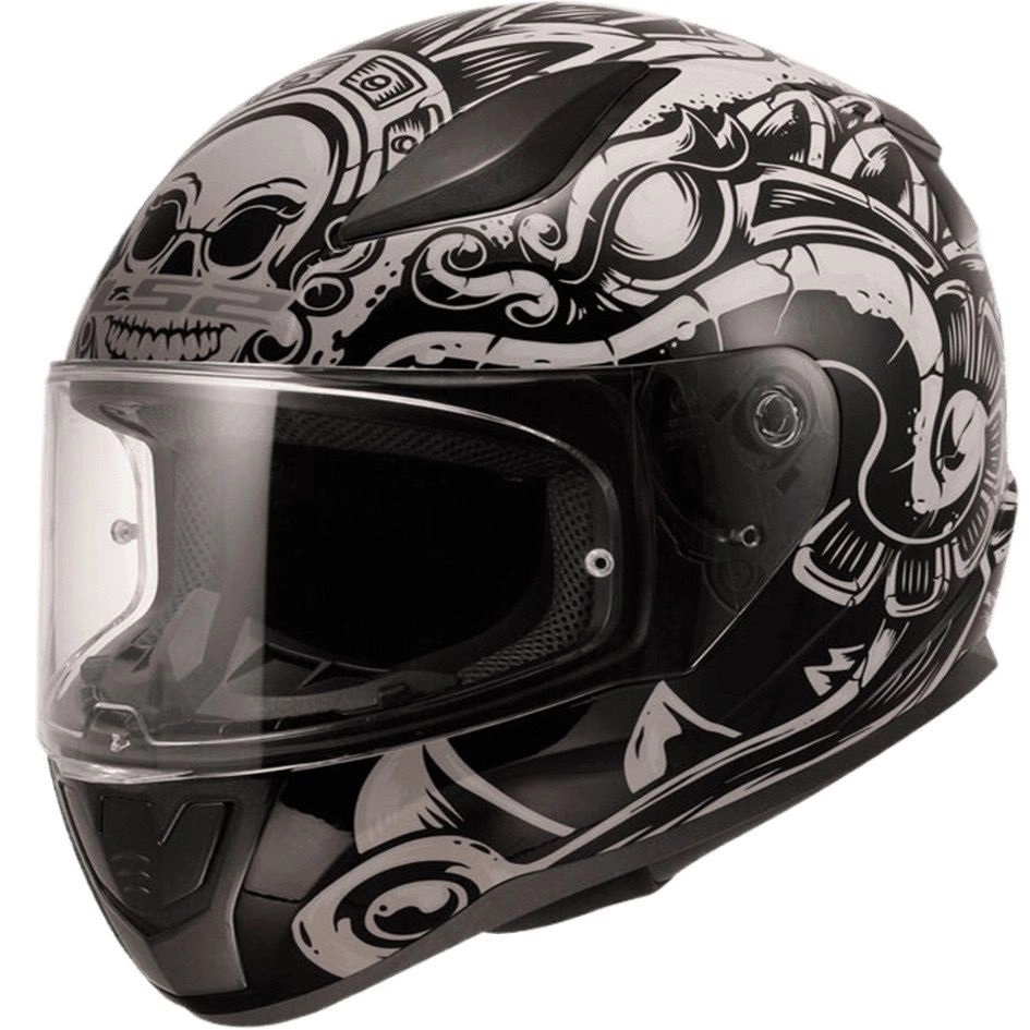 Шолом LS2 FF353 Rapid II Azteca Cool Grey/White