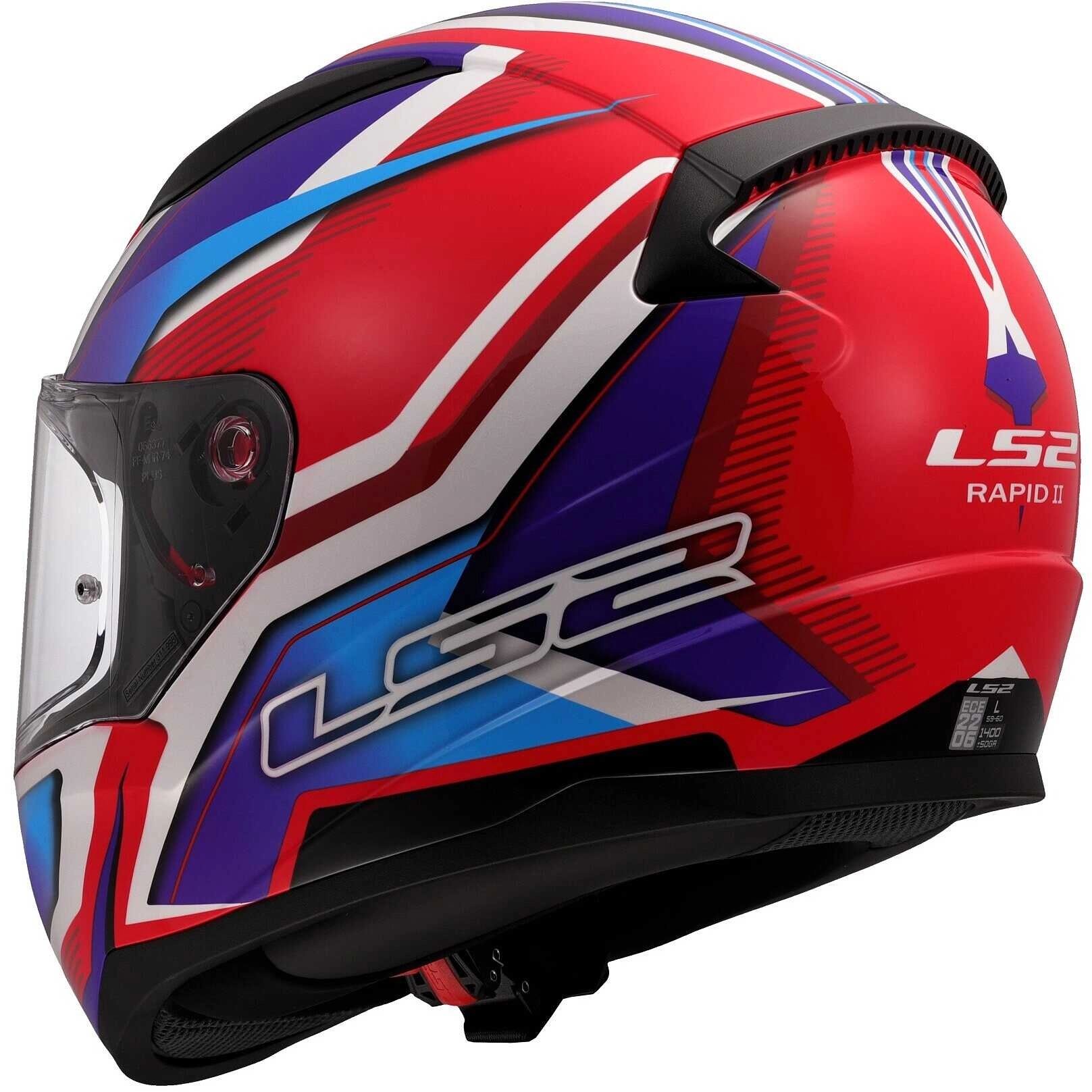 Шолом LS2 FF353 Rapid II Flitz White/Red/Blue
