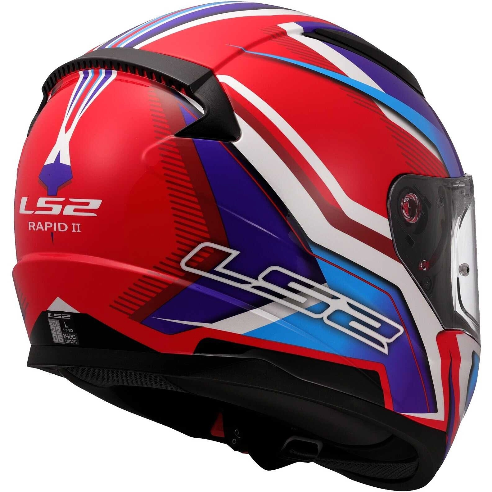 Шолом LS2 FF353 Rapid II Flitz White/Red/Blue
