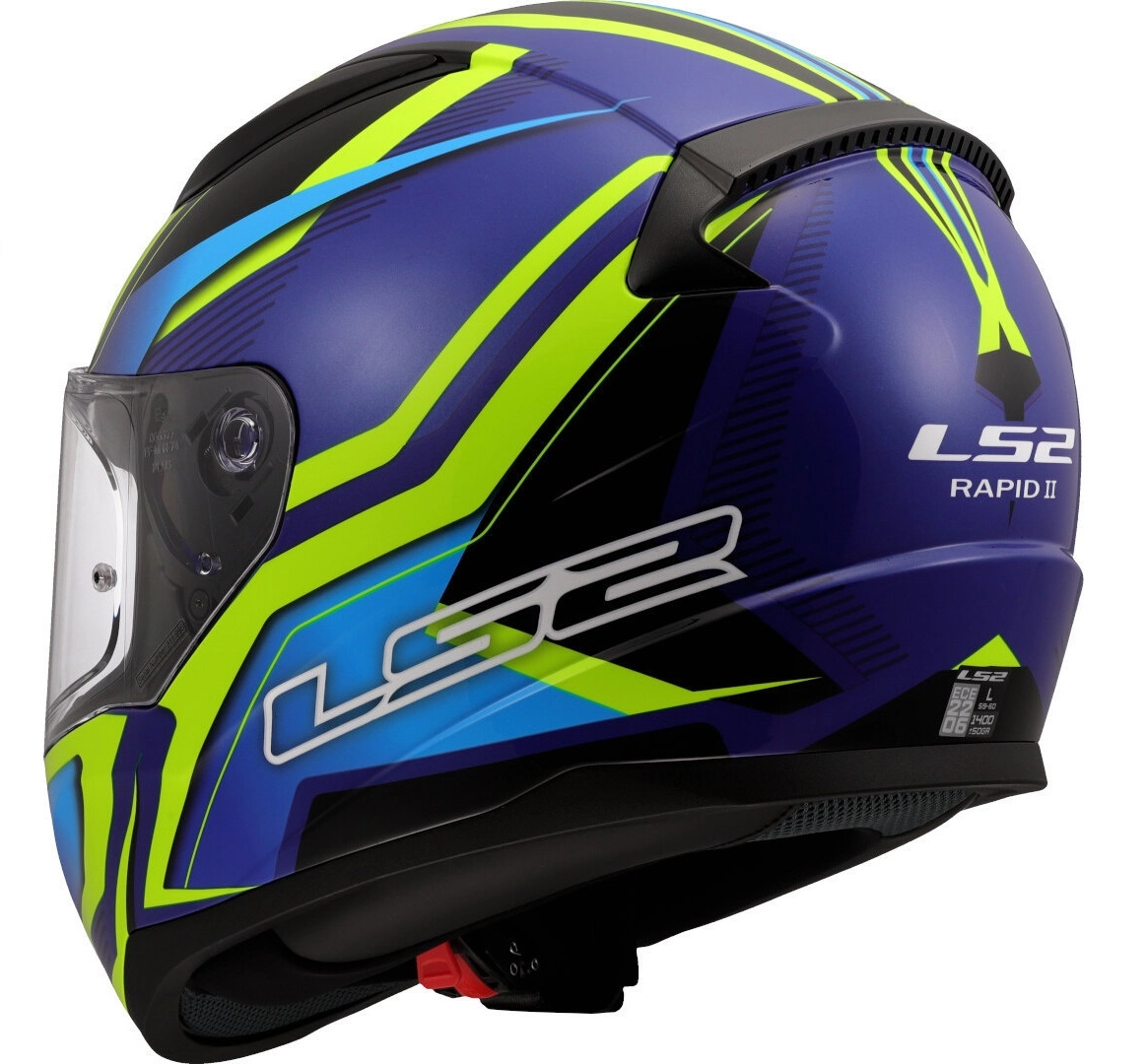 Шолом LS2 FF353 Rapid II Flitz Yellow/Blue