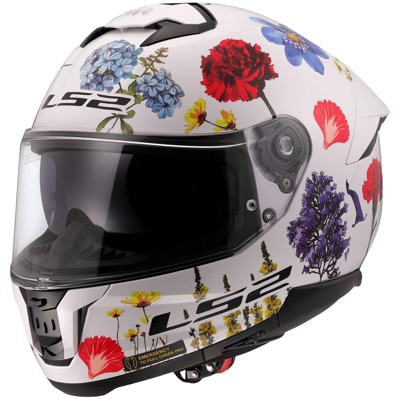 Шолом LS2 FF808 Stream II Flowers White