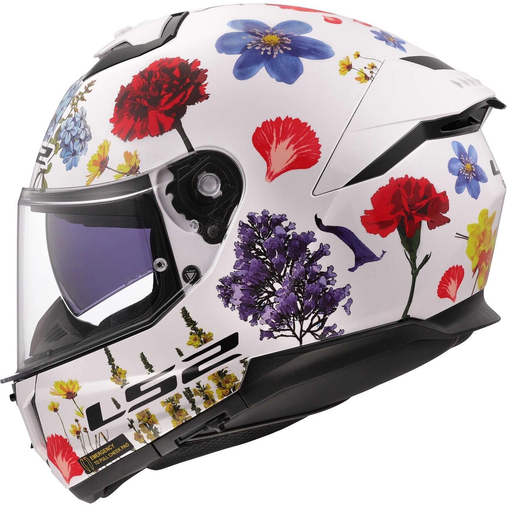 Шолом LS2 FF808 Stream II Flowers White