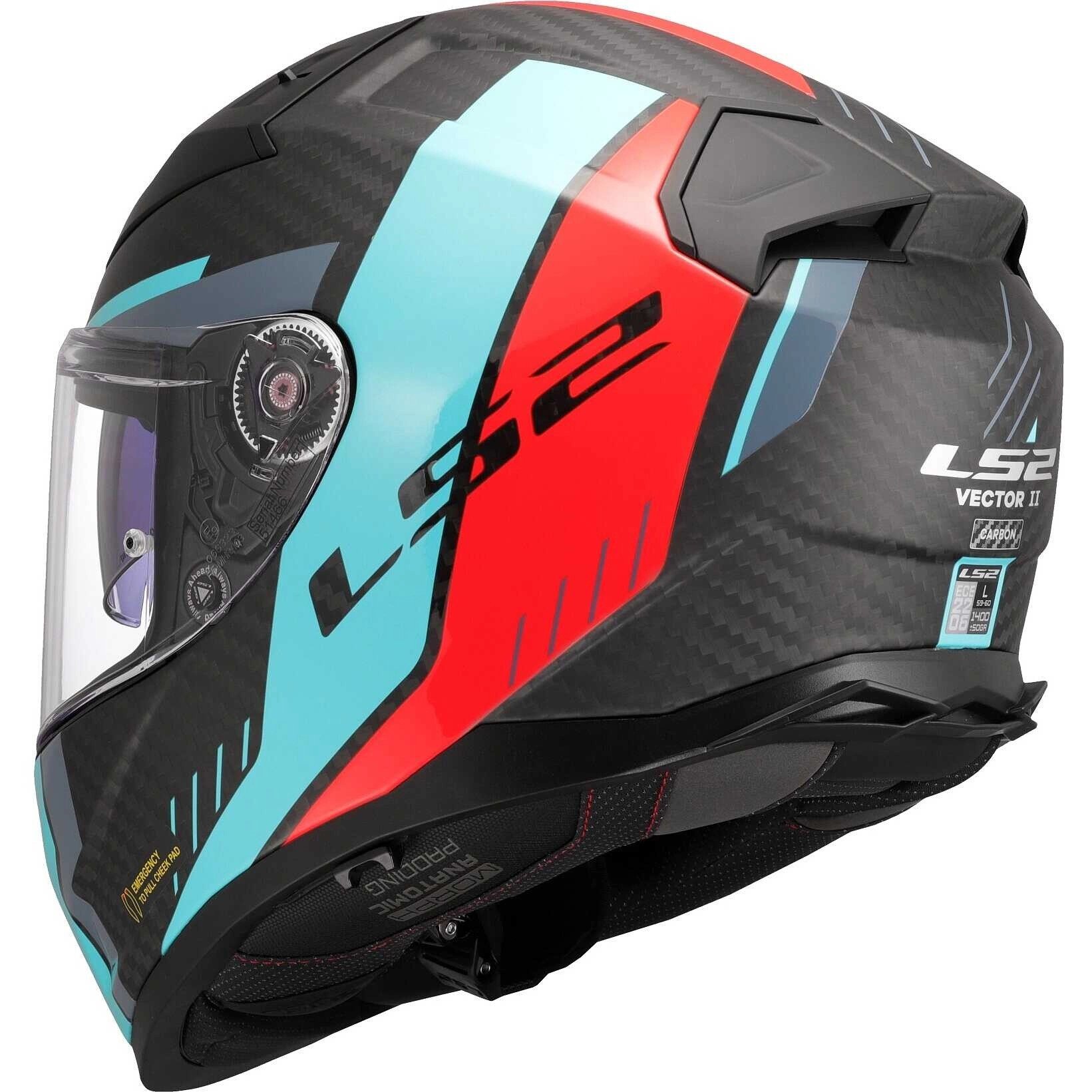 Шолом LS2 FF811 Vector II C Grid Red/Cyan