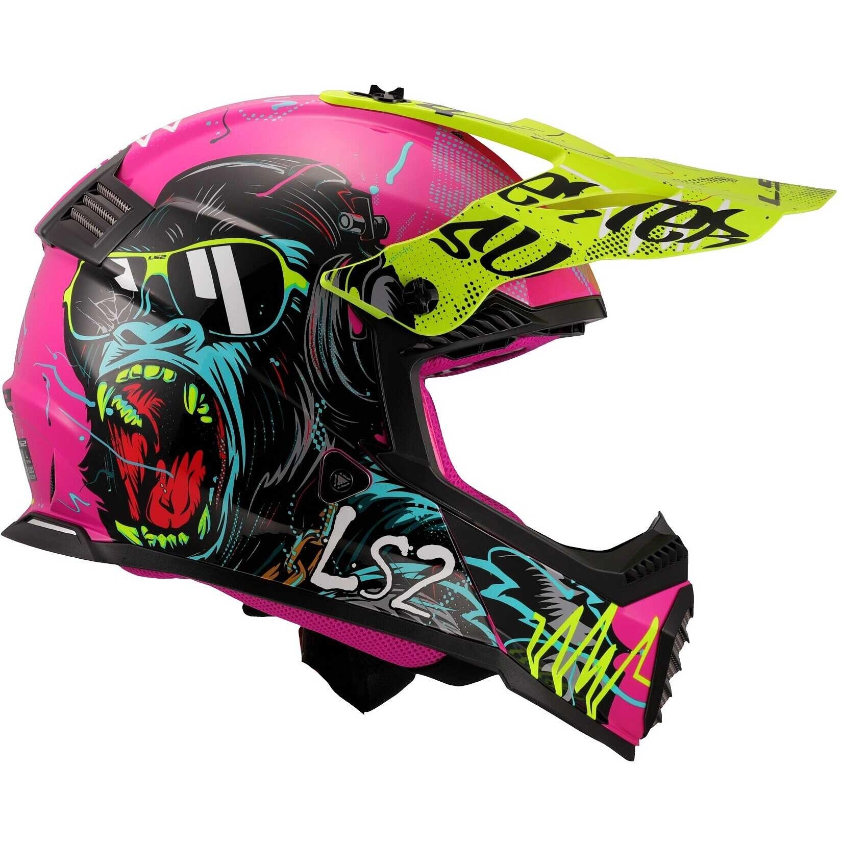 Шолом LS2 MX437 Fast II Junior Gorilla Purple