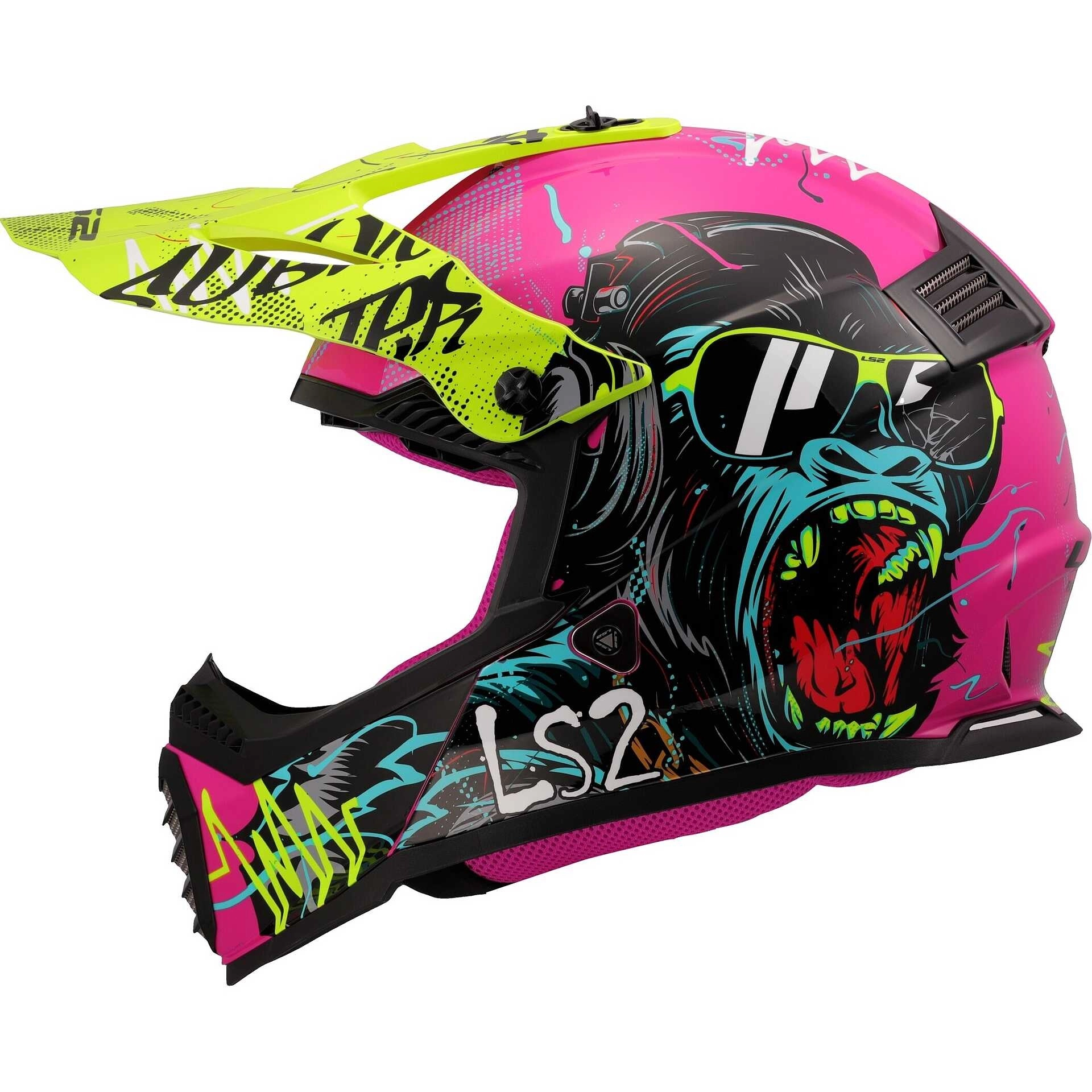 Шолом LS2 MX437 Fast II Junior Gorilla Purple