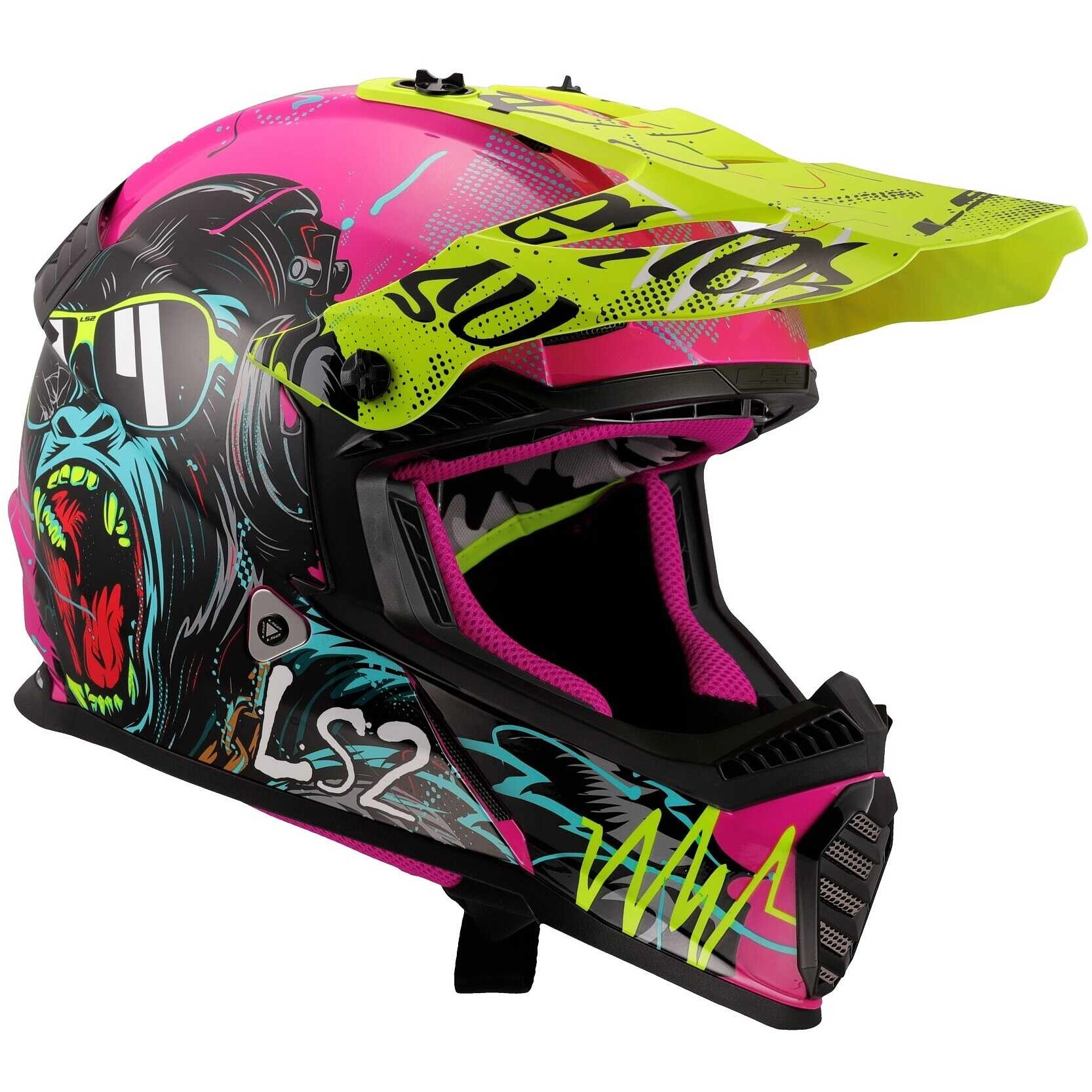 Шолом LS2 MX437 Fast II Junior Gorilla Purple