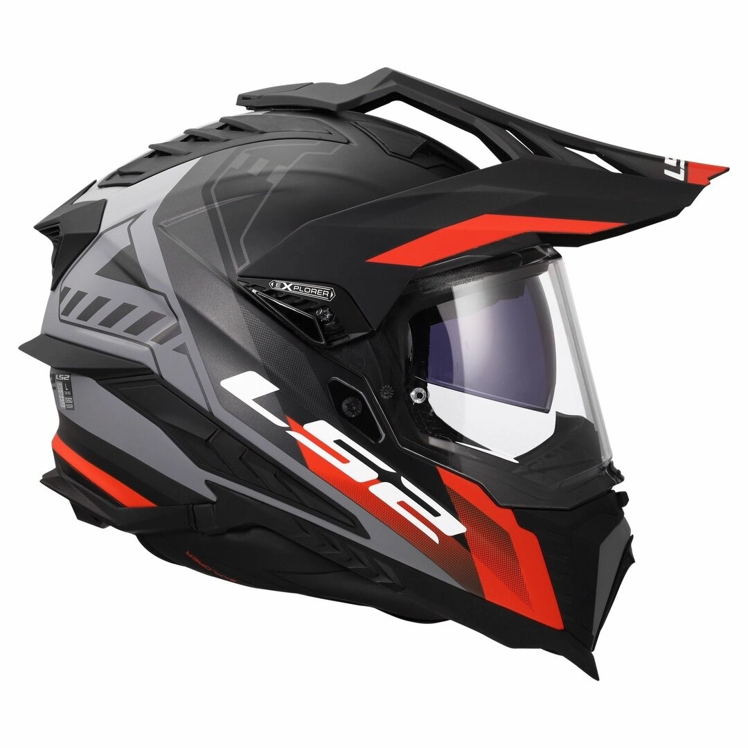 Шолом LS2 MX701 Explorer Fiber Hexa Black/Red/Grey