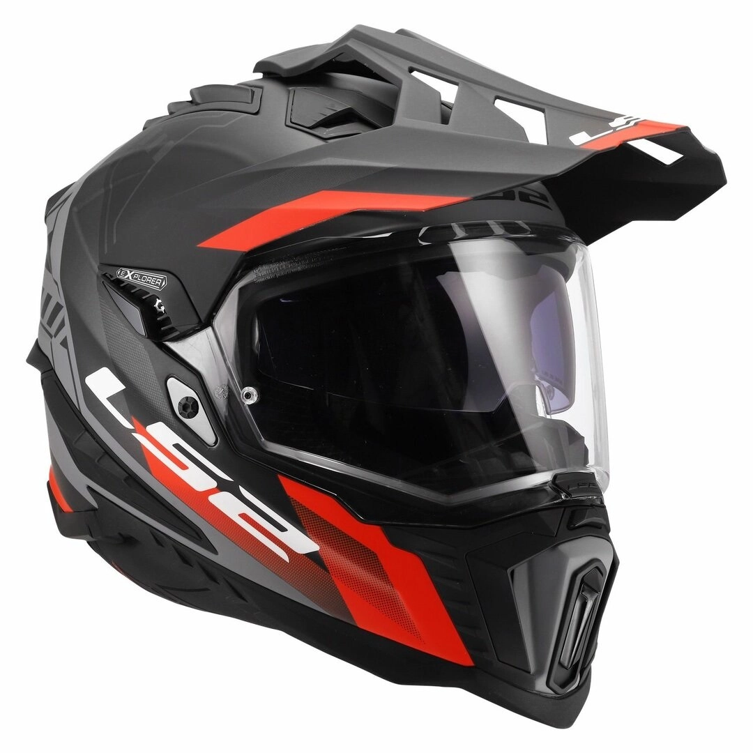 Шолом LS2 MX701 Explorer Fiber Hexa Black/Red/Grey