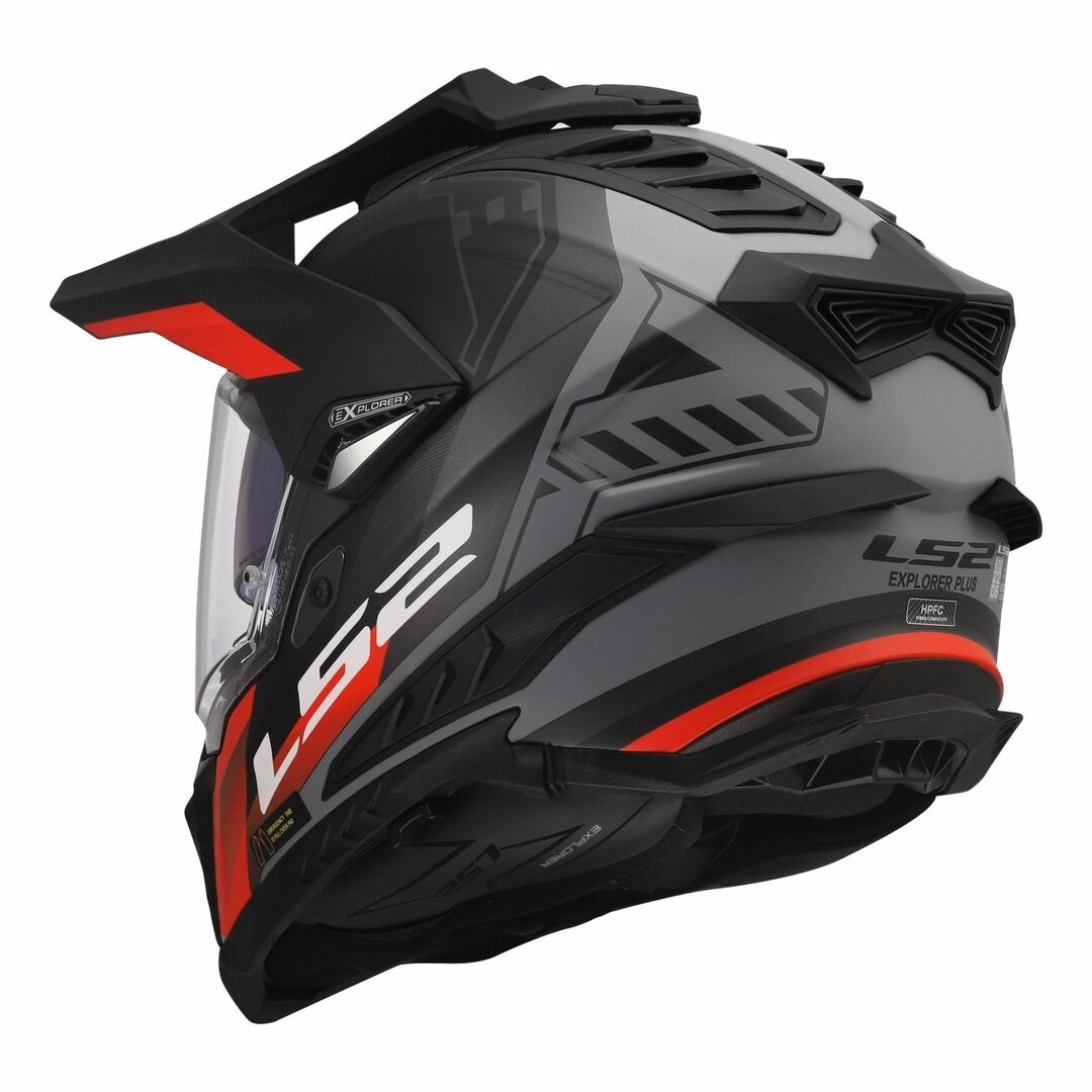 Шолом LS2 MX701 Explorer Fiber Hexa Black/Red/Grey