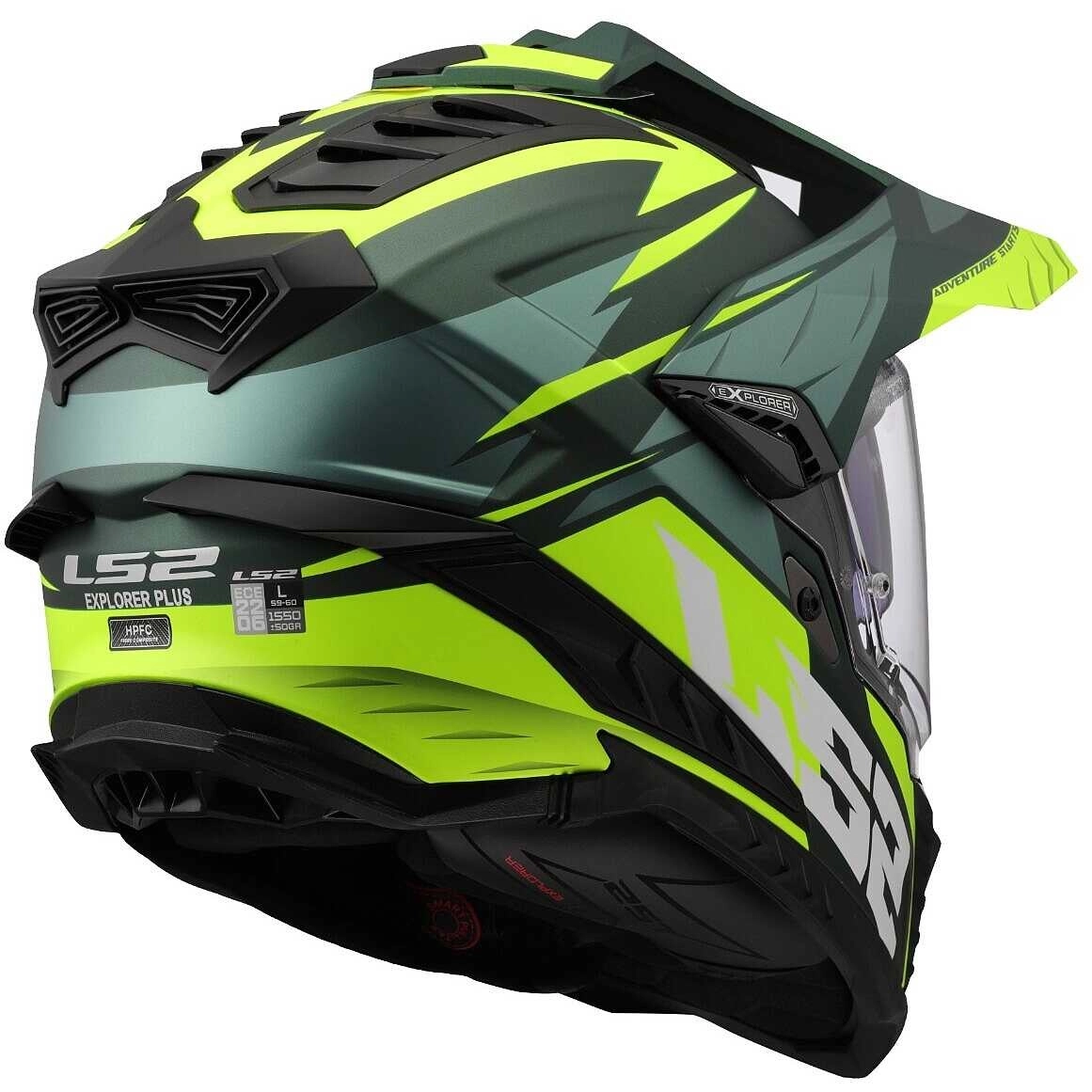 Шолом LS2 MX701 Explorer Spire Black/Yellow/Green
