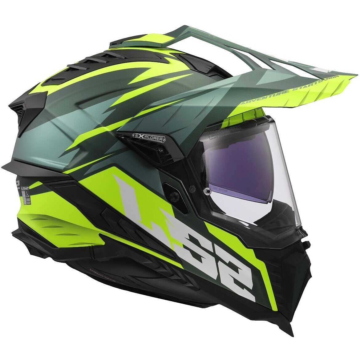 Шолом LS2 MX701 Explorer Spire Black/Yellow/Green