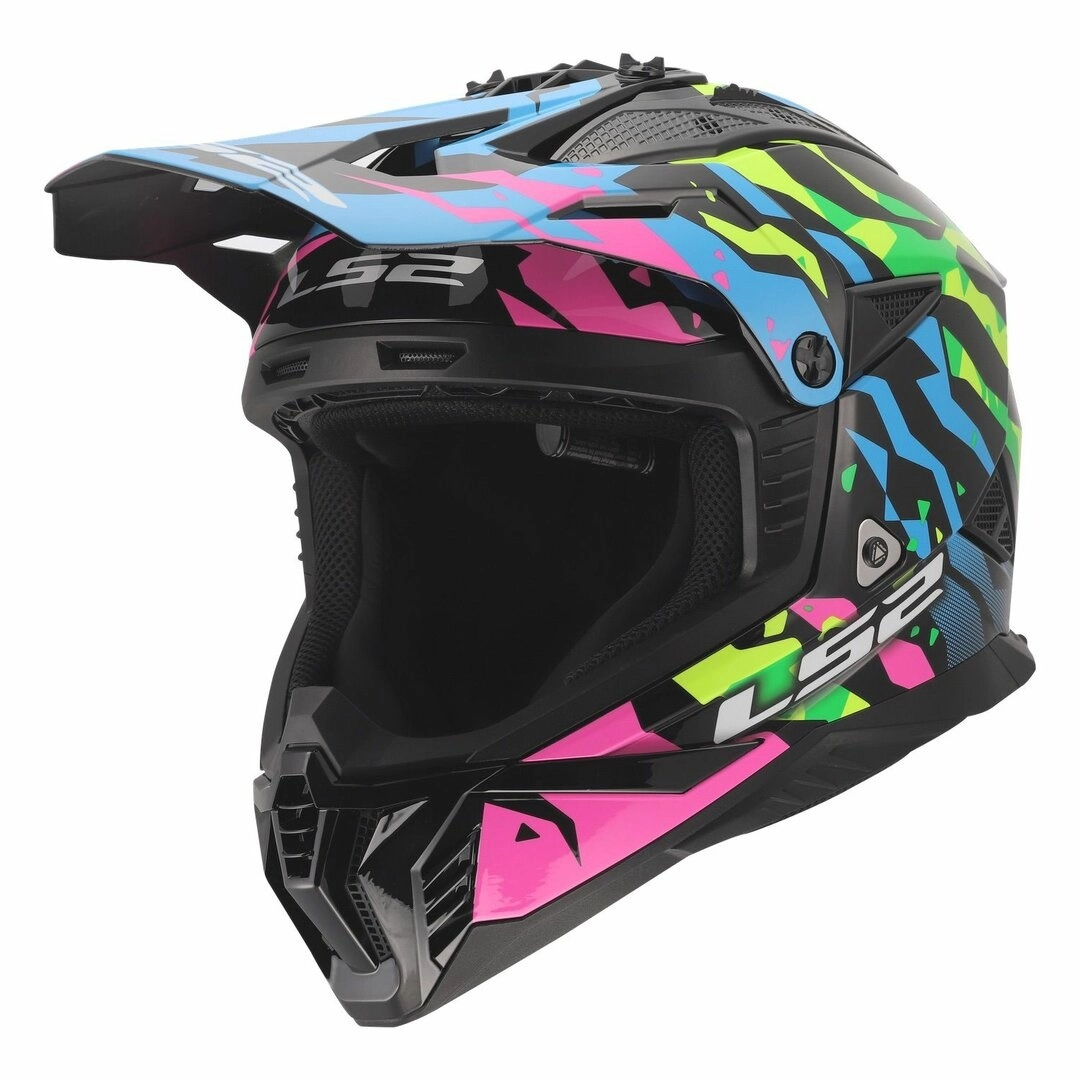 Шолом LS2 MX708 Fast II Grotesk Blue/Pink/Green
