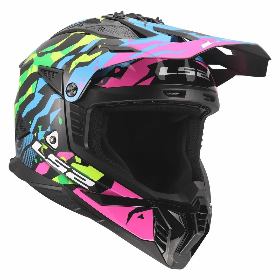 Шолом LS2 MX708 Fast II Grotesk Blue/Pink/Green