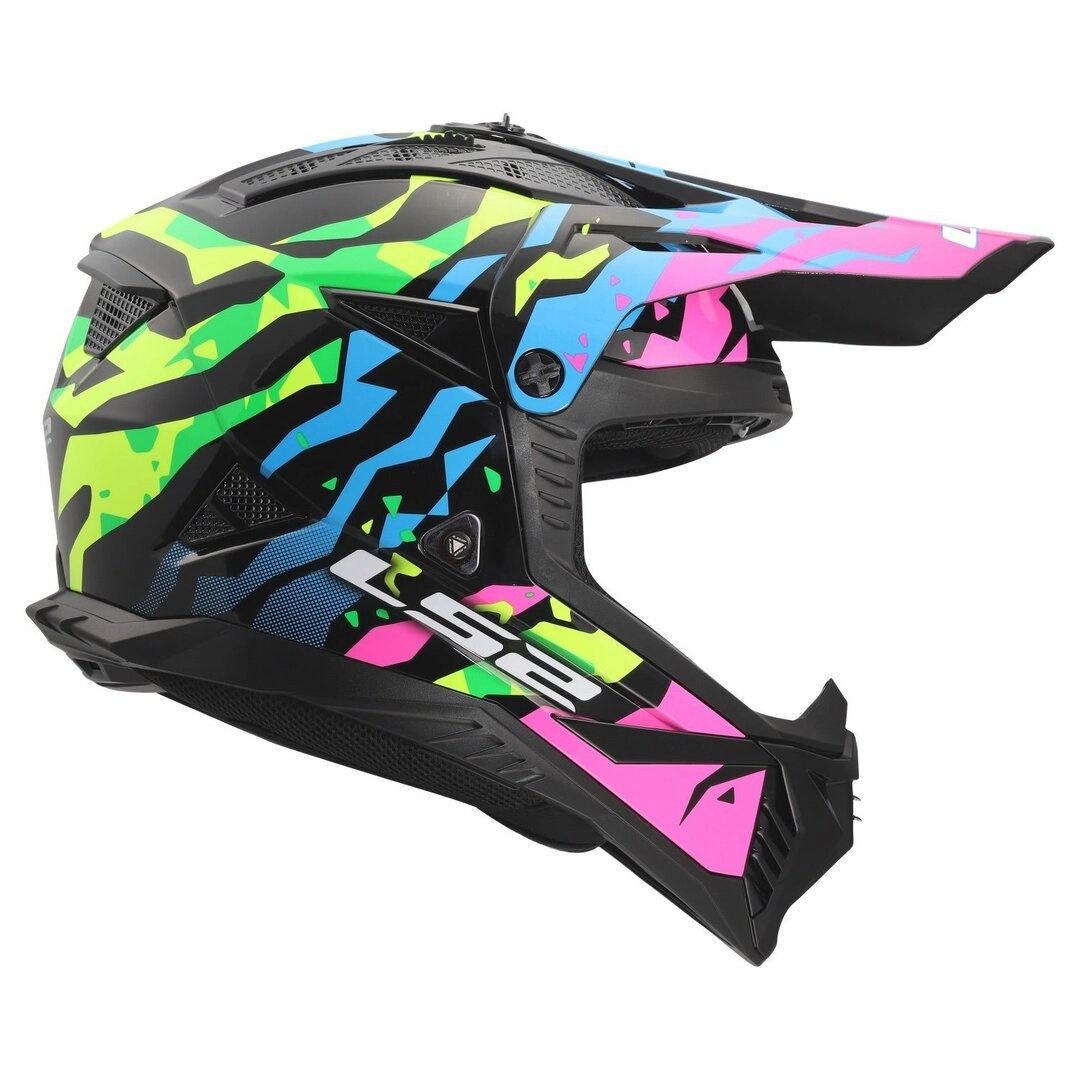 Шолом LS2 MX708 Fast II Grotesk Blue/Pink/Green