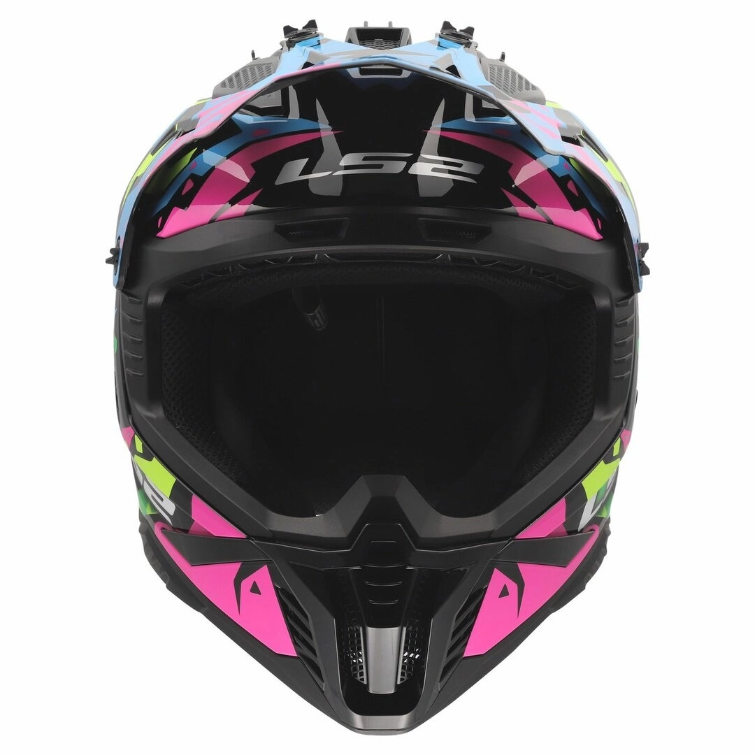 Шолом LS2 MX708 Fast II Grotesk Blue/Pink/Green