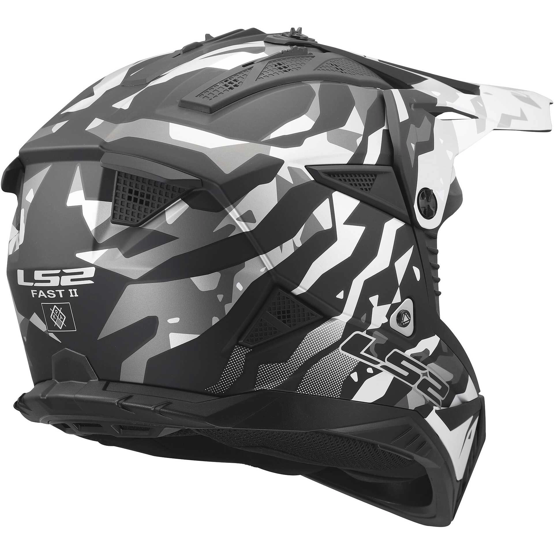 Шолом LS2 MX708 Fast II Grotesk Black/Grey