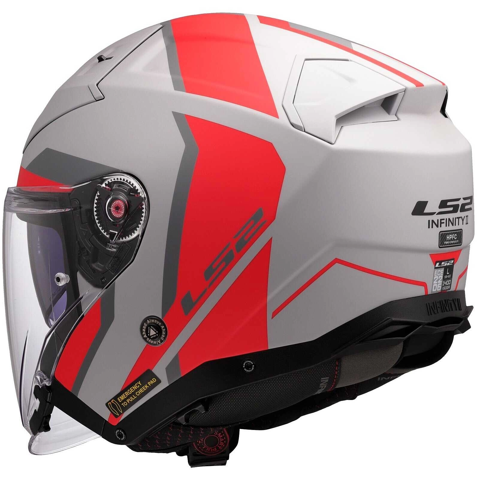 Шолом LS2 OF603 Infinity II Focus Grey/Red