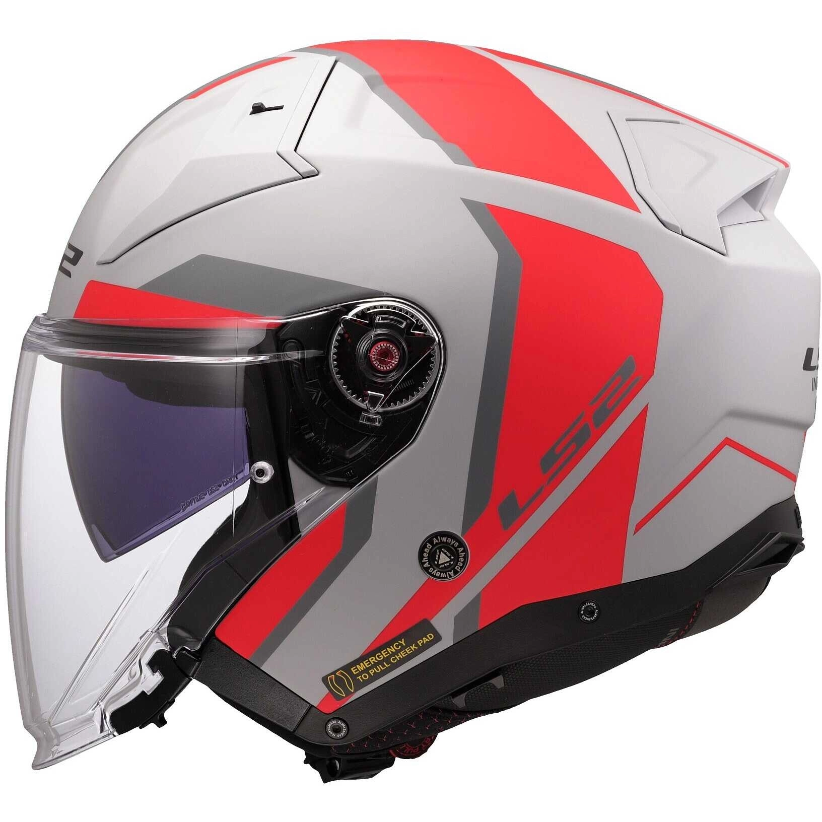 Шолом LS2 OF603 Infinity II Focus Grey/Red