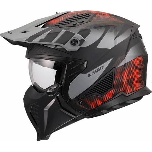 Шолом LS2 OF606 Drifter Gas Grey/Red