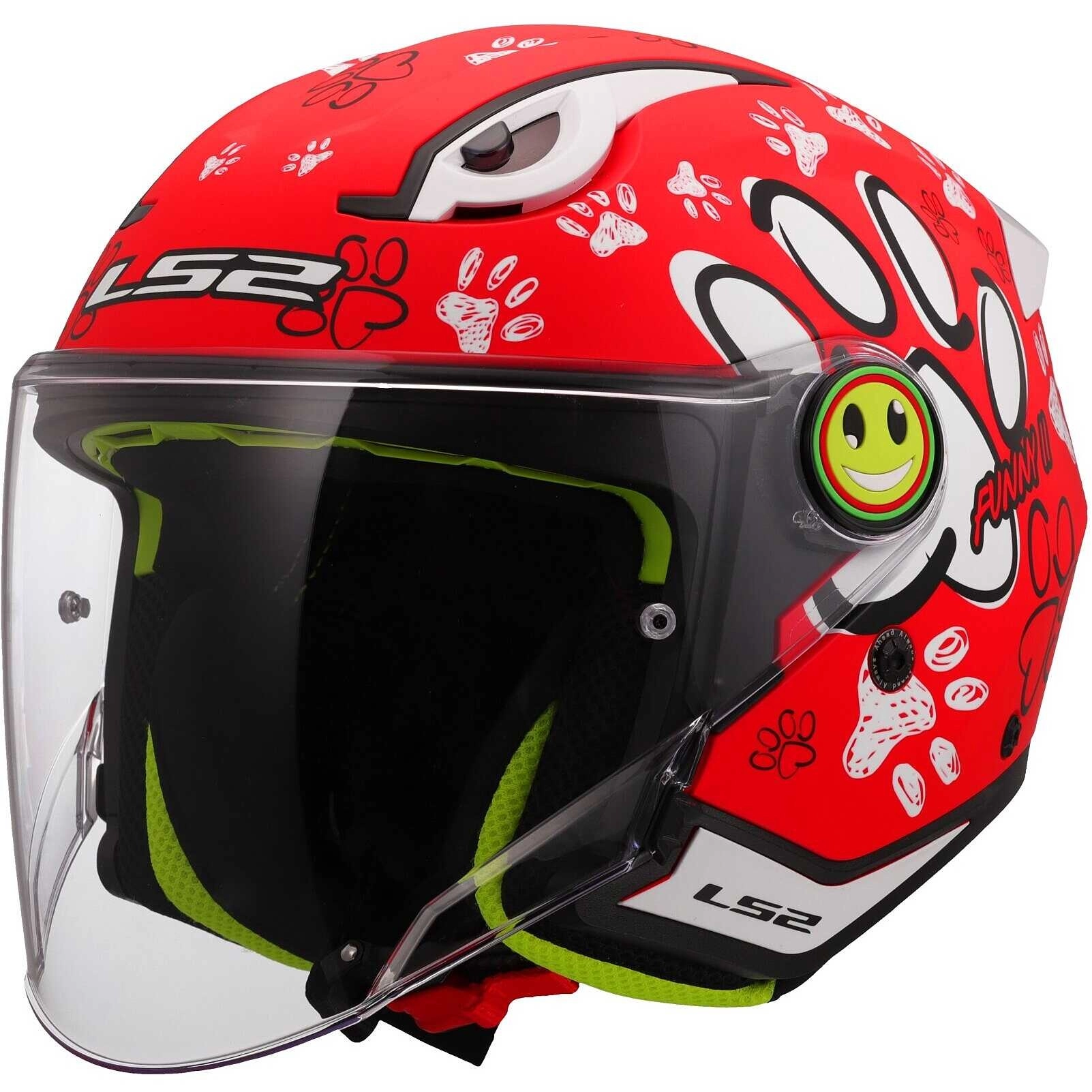 Шолом LS2 OF622 Funny II Paws Red Matt