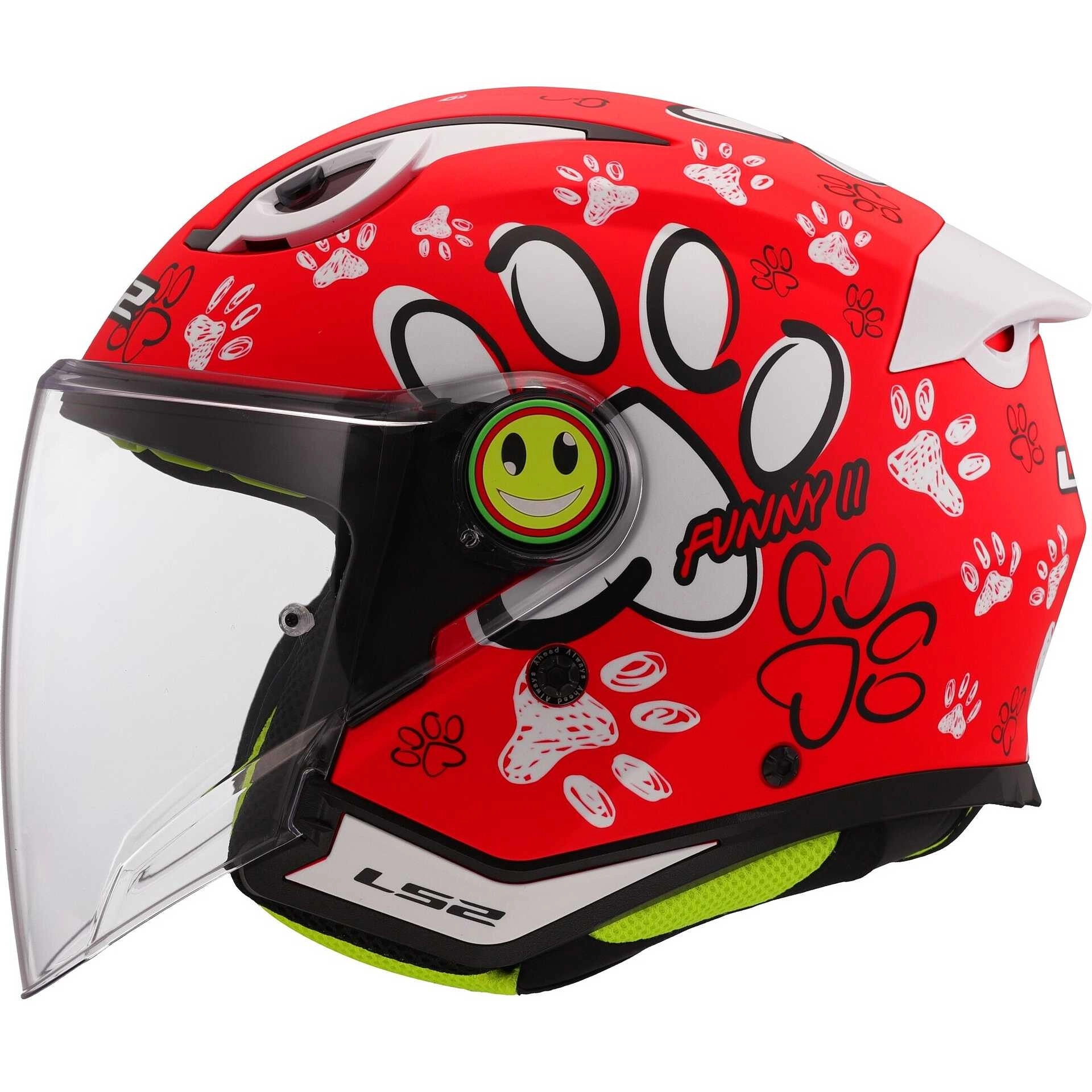 Шолом LS2 OF622 Funny II Paws Red Matt