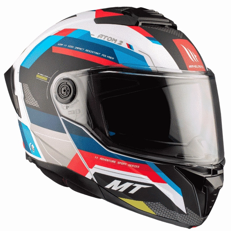 Шлем MT Atom 2 SV Bast White/Blue/Red