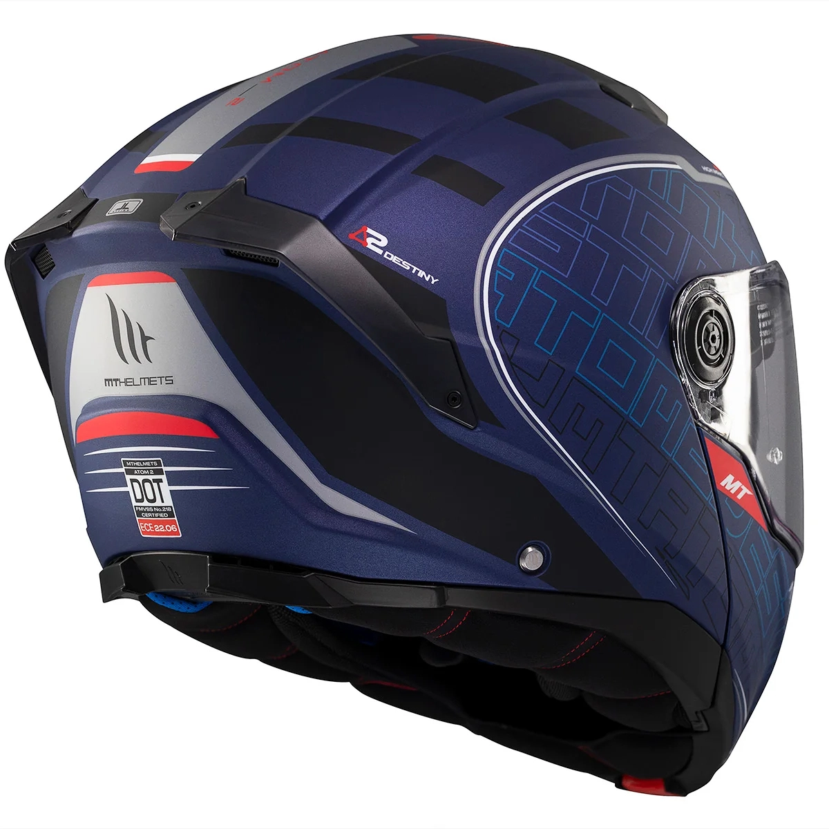 Шолом MT Atom 2 SV Destiny C7 Blue Matt