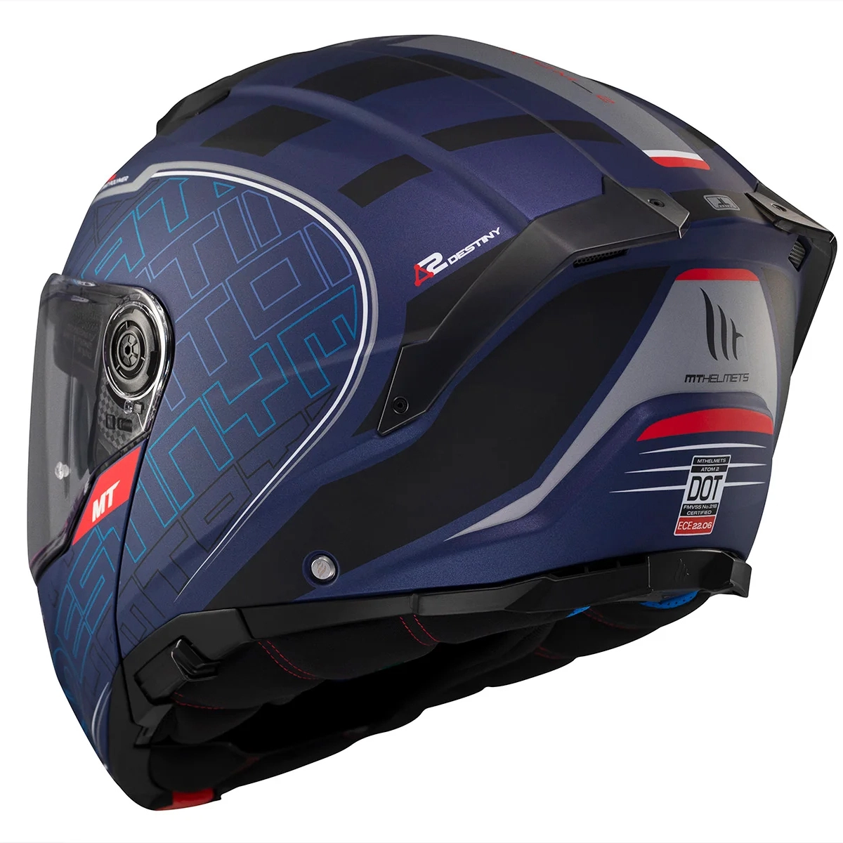 Шолом MT Atom 2 SV Destiny C7 Blue Matt