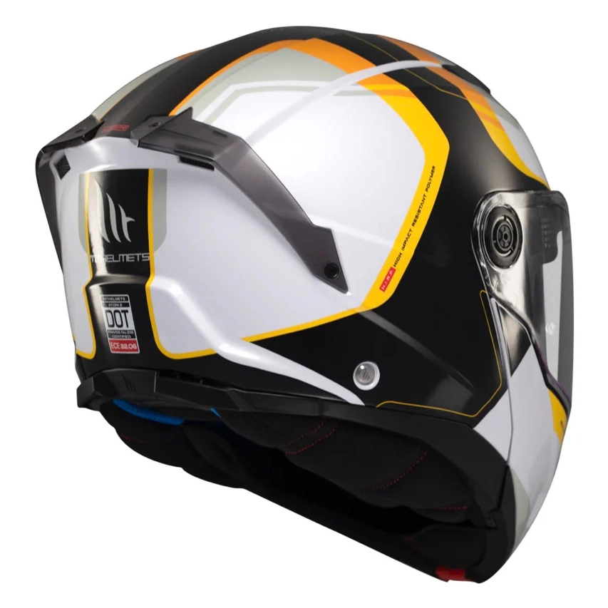 Шолом MT Atom 2 SV Emalla B3 White/Black/Orange