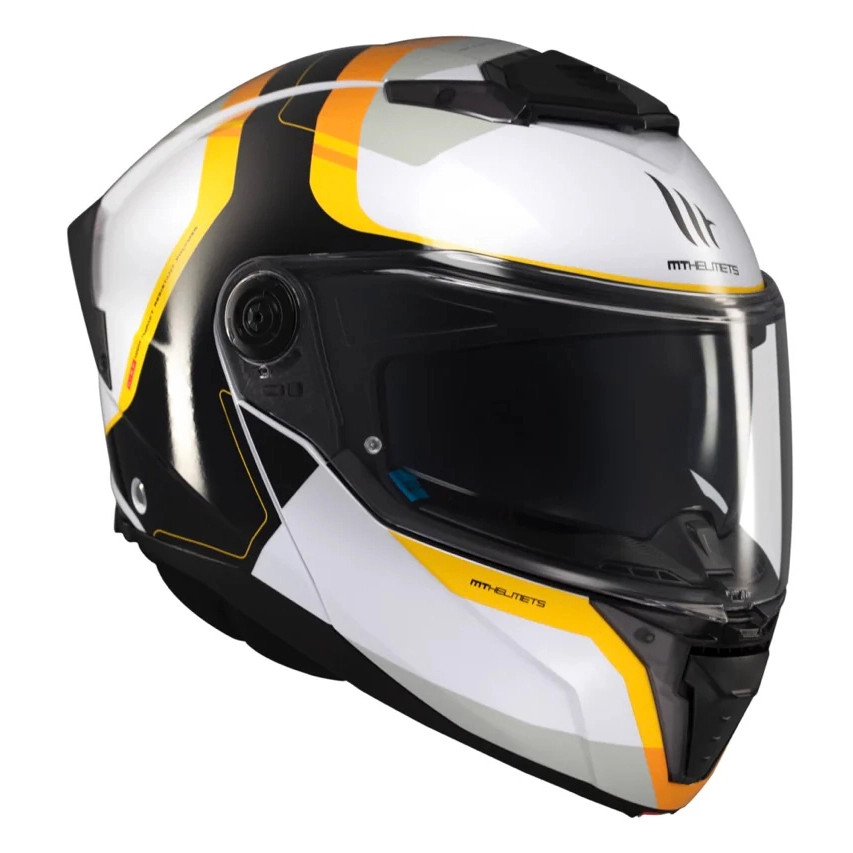 Шолом MT Atom 2 SV Emalla B3 White/Black/Orange