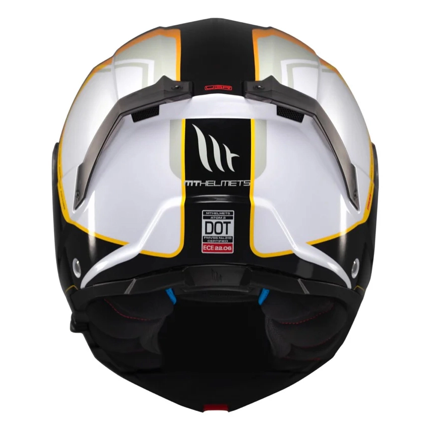 Шолом MT Atom 2 SV Emalla B3 White/Black/Orange