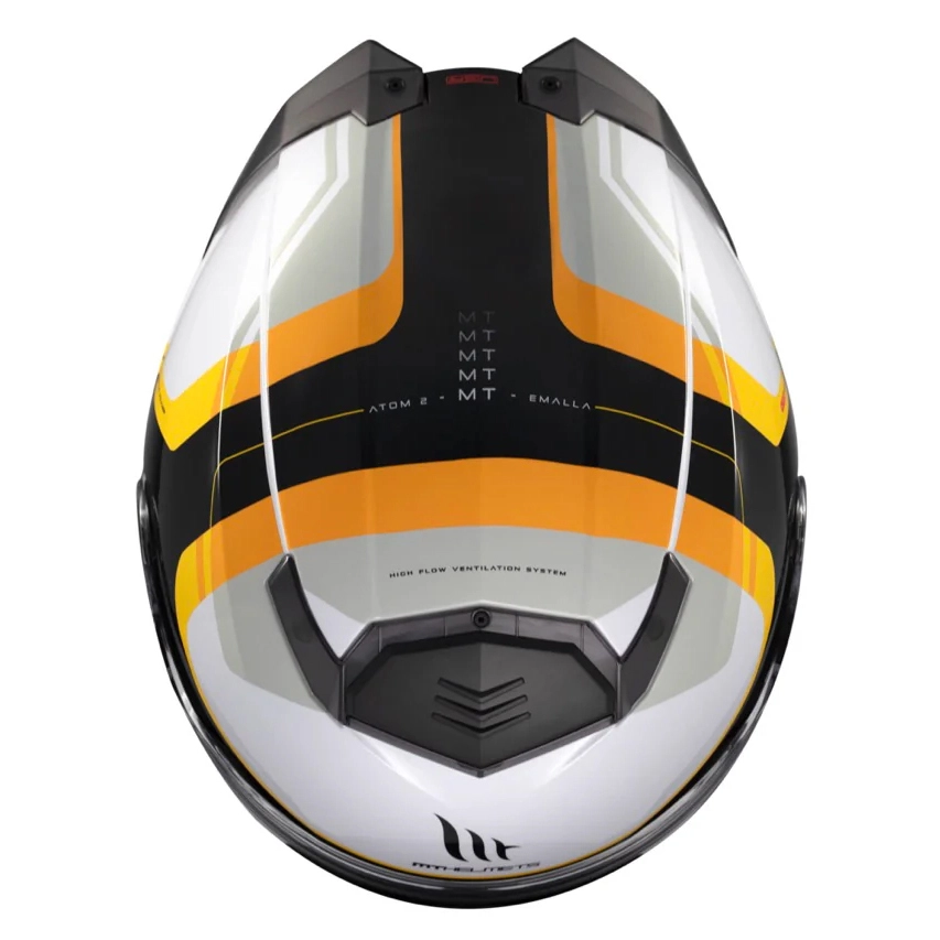 Шолом MT Atom 2 SV Emalla B3 White/Black/Orange
