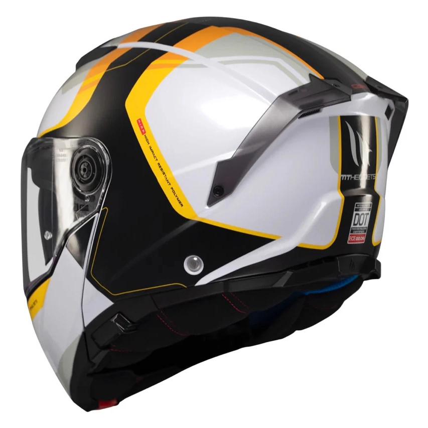 Шолом MT Atom 2 SV Emalla B3 White/Black/Orange