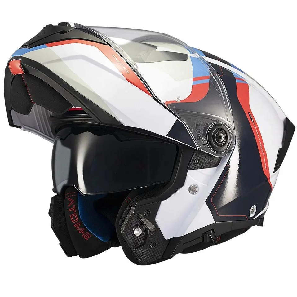 Шолом MT Atom 2 SV Emalla White/Black/Blue