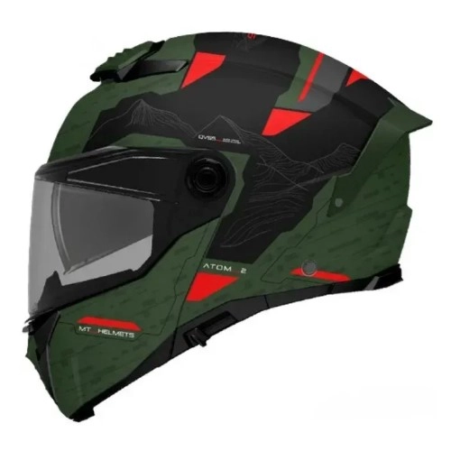 Шолом MT Atom 2 SV Highlands C6 Black/Green/Red