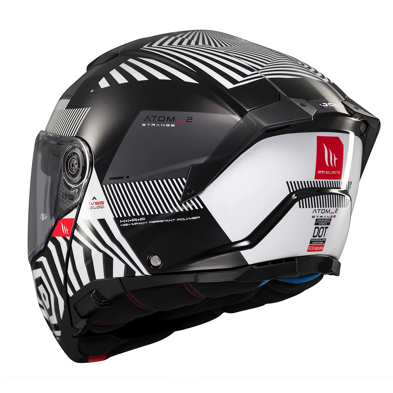 Шолом MT Atom 2 SV Strange B2 Black/White