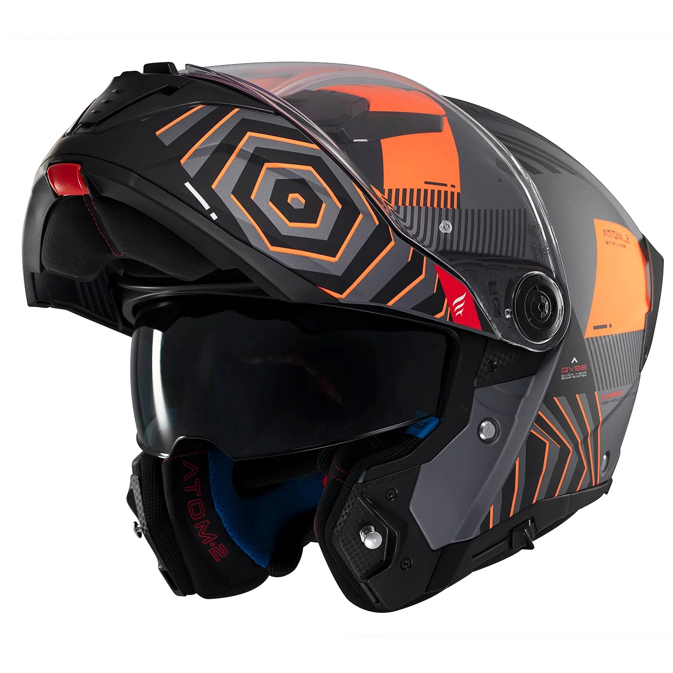 Шолом MT Atom 2 SV Strange C4 Black/Orange