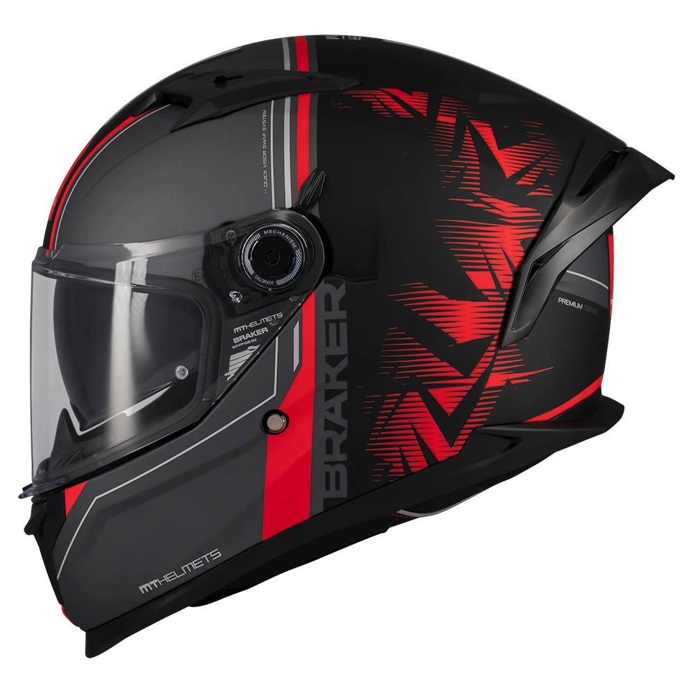 Шолом MT Braker SV Charm B5 Black/Red
