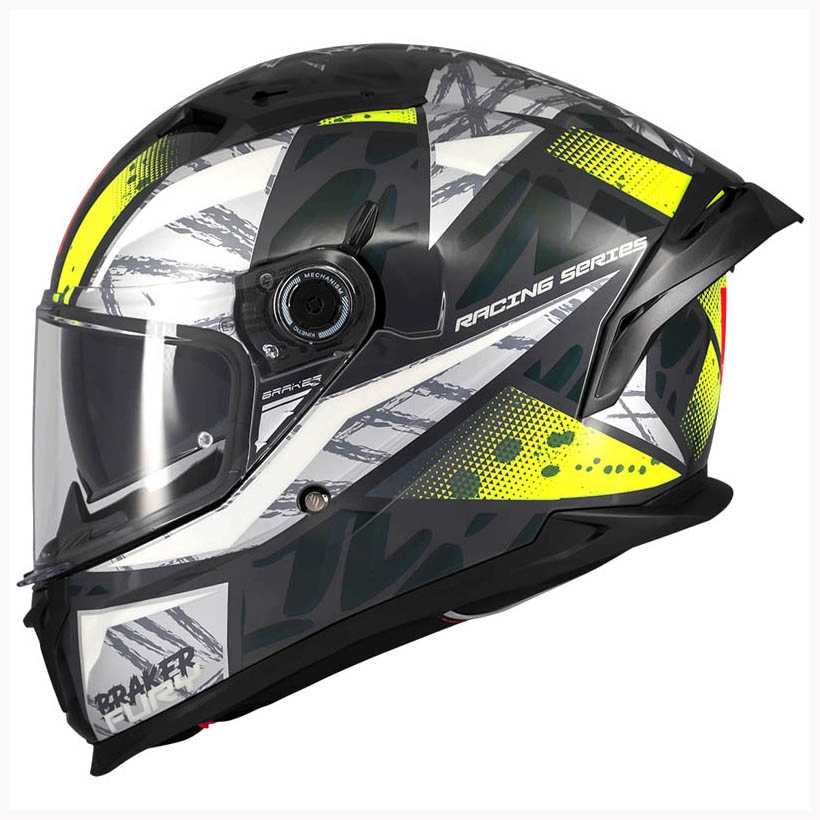 Шолом MT Braker SV Fury C6 Black/White/Yellow