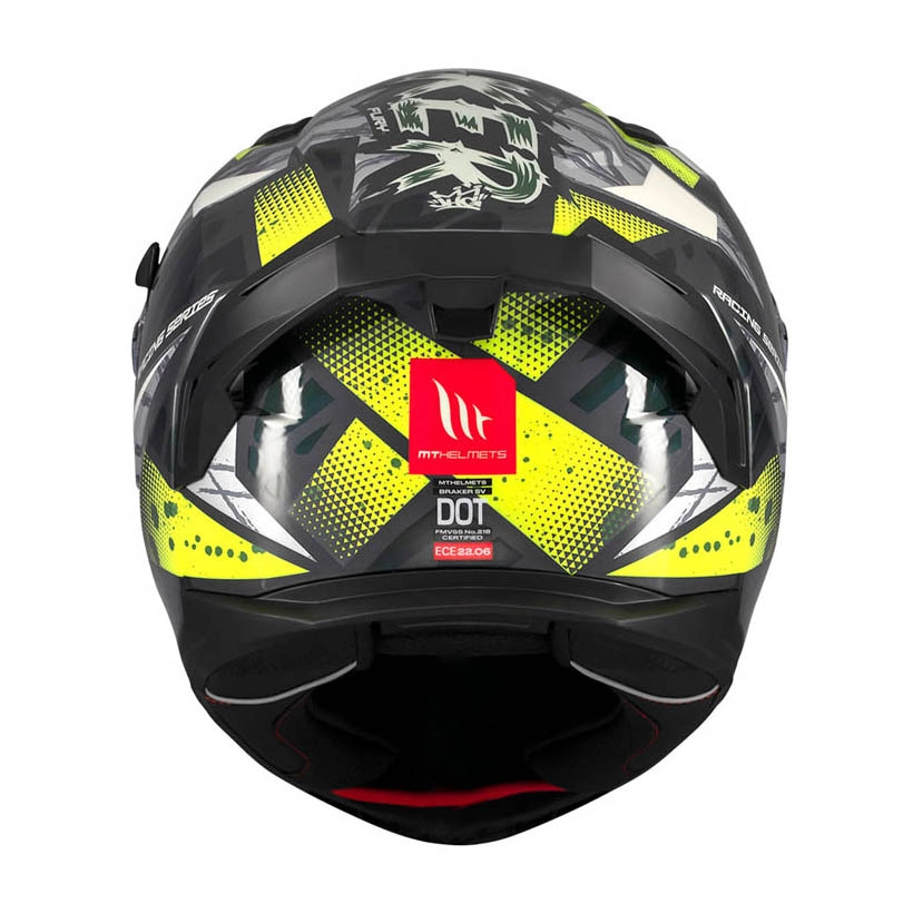 Шолом MT Braker SV Fury C6 Black/White/Yellow