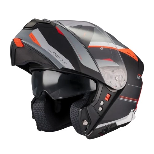 Шолом MT Genesis SV Raccoon B5 Black/Grey/Red