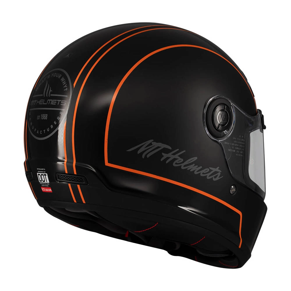 Шолом MT Jarama SV Wild B1 Black/Orange