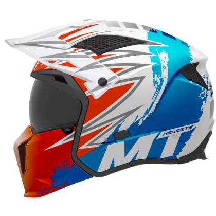 Шолом MT Streetfighter SV S Tackle A7 White/Blue/Orange