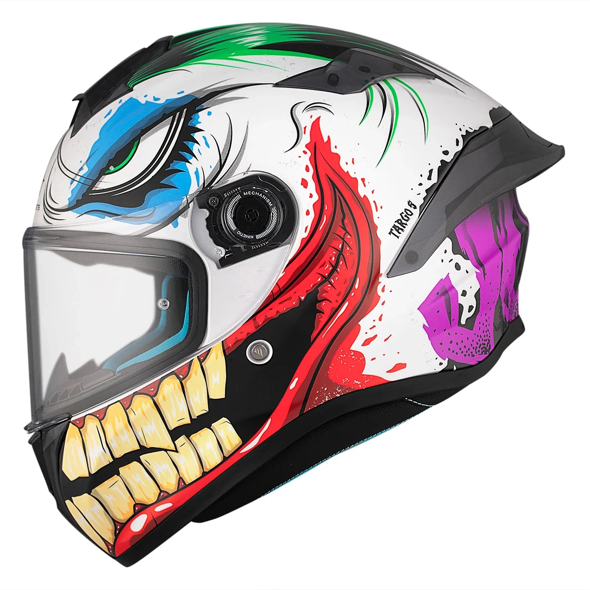 Шолом MT Targo S Joke A5 White/Black/Red