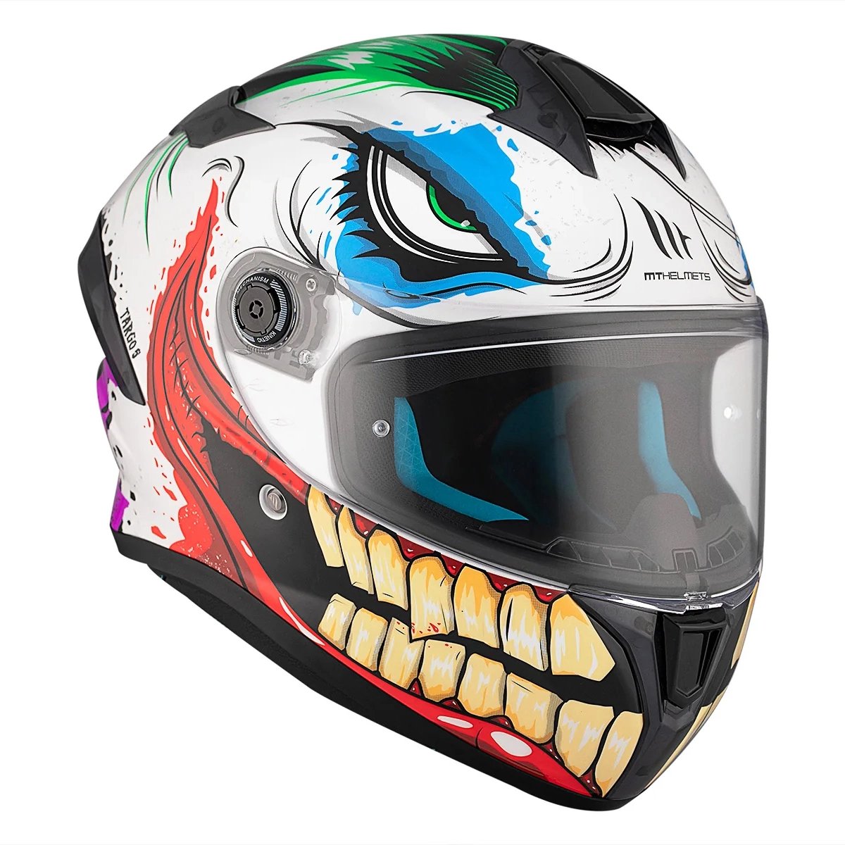Шолом MT Targo S Joke A5 White/Black/Red