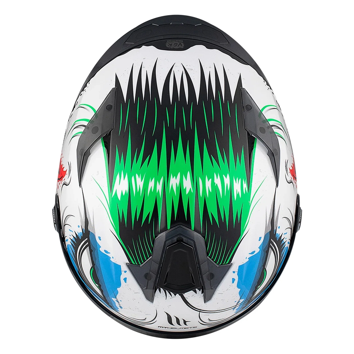 Шолом MT Targo S Joke A5 White/Black/Red
