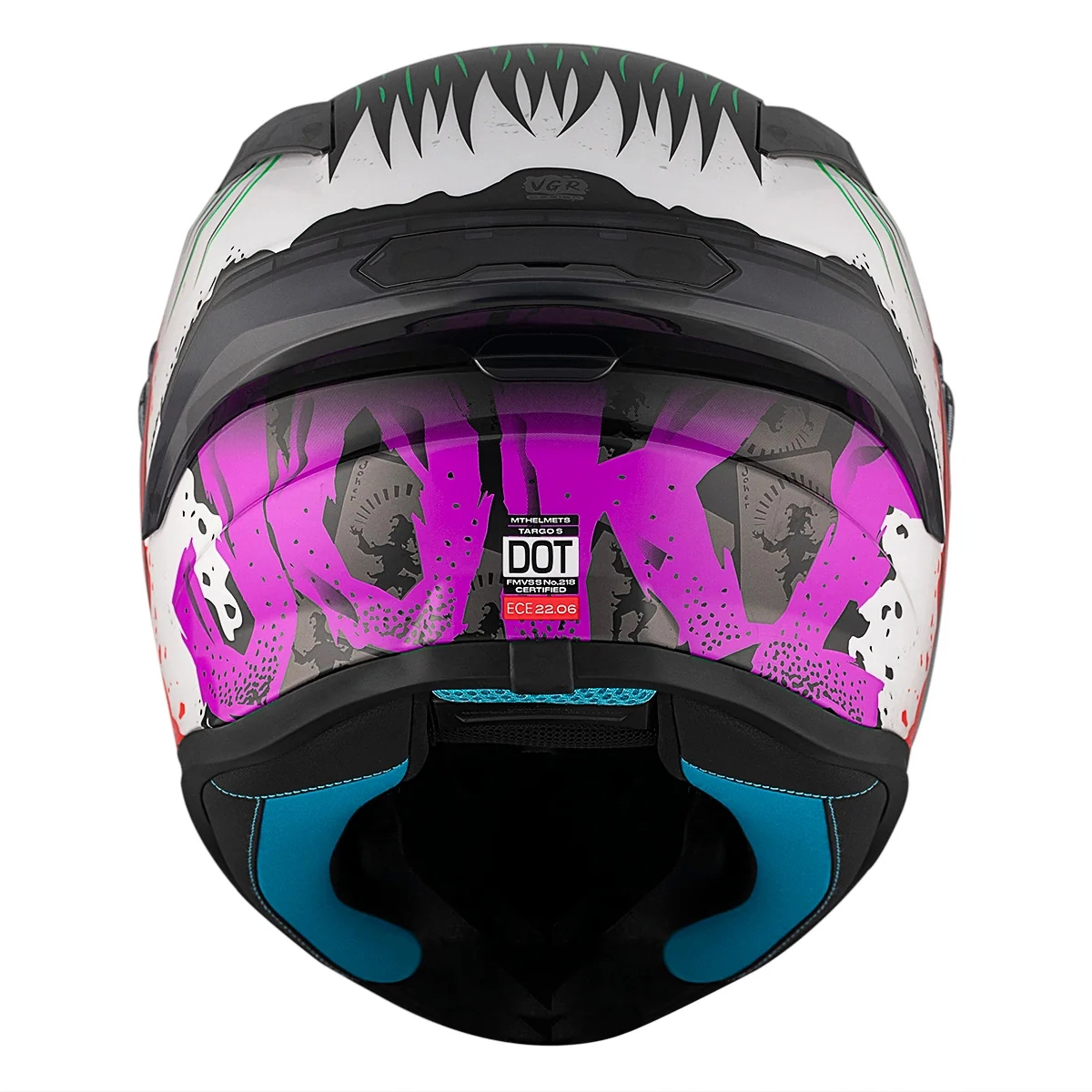 Шолом MT Targo S Joke A5 White/Black/Red