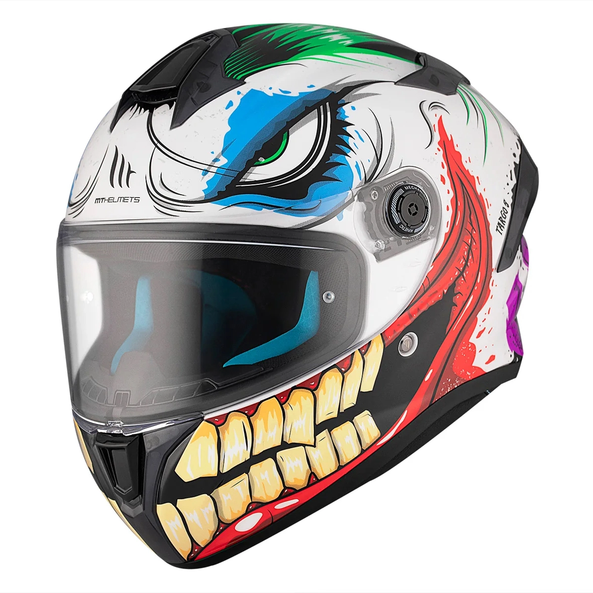 Шолом MT Targo S Joke A5 White/Black/Red