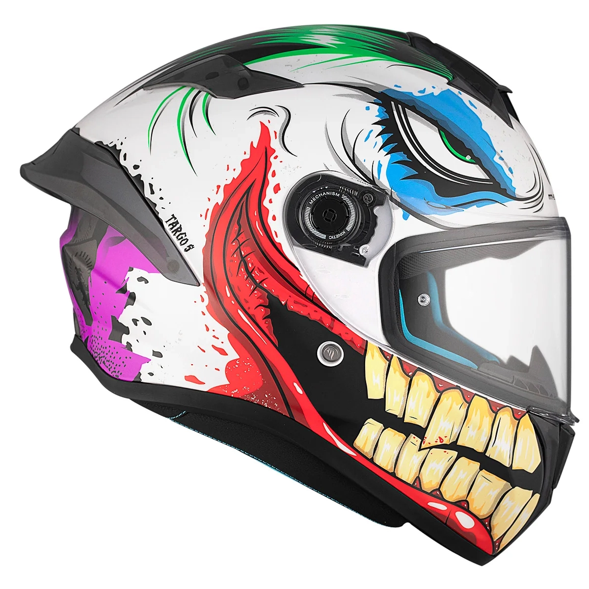 Шолом MT Targo S Joke A5 White/Black/Red