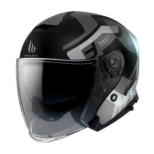 Шолом MT Thunder 3 Jet Silton B2 Black/Grey